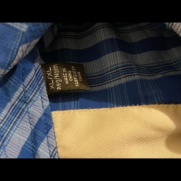 Cabela's Outfitter Series Short Sleeve Button Up Size XL Blue Check - Picture 4 of 10
